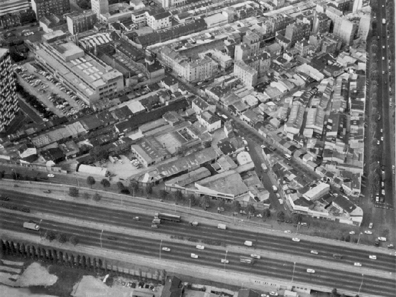 Aerial photo of Vernaison market